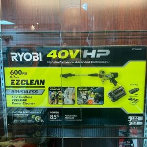 Ryobi 600psi ez clean 40v hp pressure washer NIB